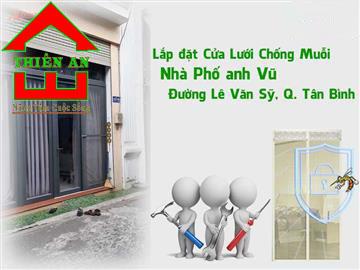 Lắp cửa lưới chống muỗi tại nhà phố anh Vũ | đường Lê Văn Sỹ quận Tân Bình